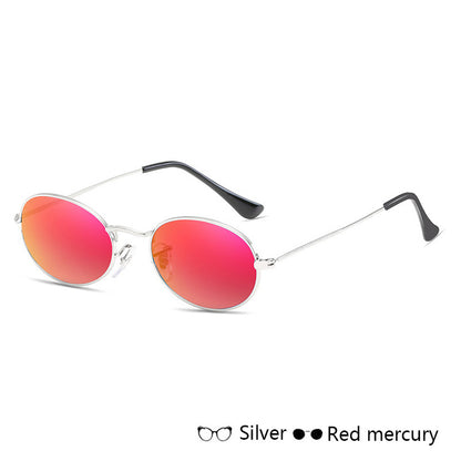 Women Fashion Metal frame Famous Oval Sunglasses - 16th Avenue