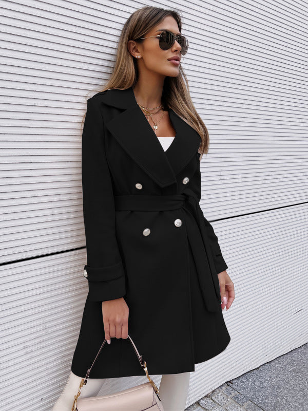 Autumn And Winter Woolen Women's Coat