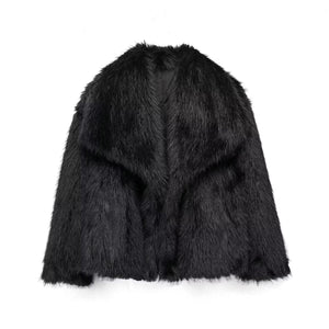 Winter Plush Fashion Thicken Lapel Outwear Coat - 16th Avenue