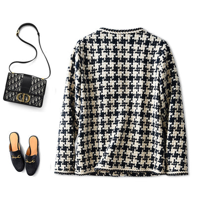 Houndstooth Small Fragrance Women's Jacket