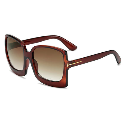 Leopard color large frame sunglasses - 16th Avenue