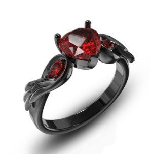 Rubby Red Zirconia Love Rings For Women - 16th Avenue