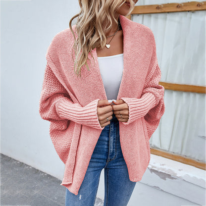 Loose Knitted Large Lapel Cardigan Autumn And Winter Fashion Sweater For Women - 16th Avenue