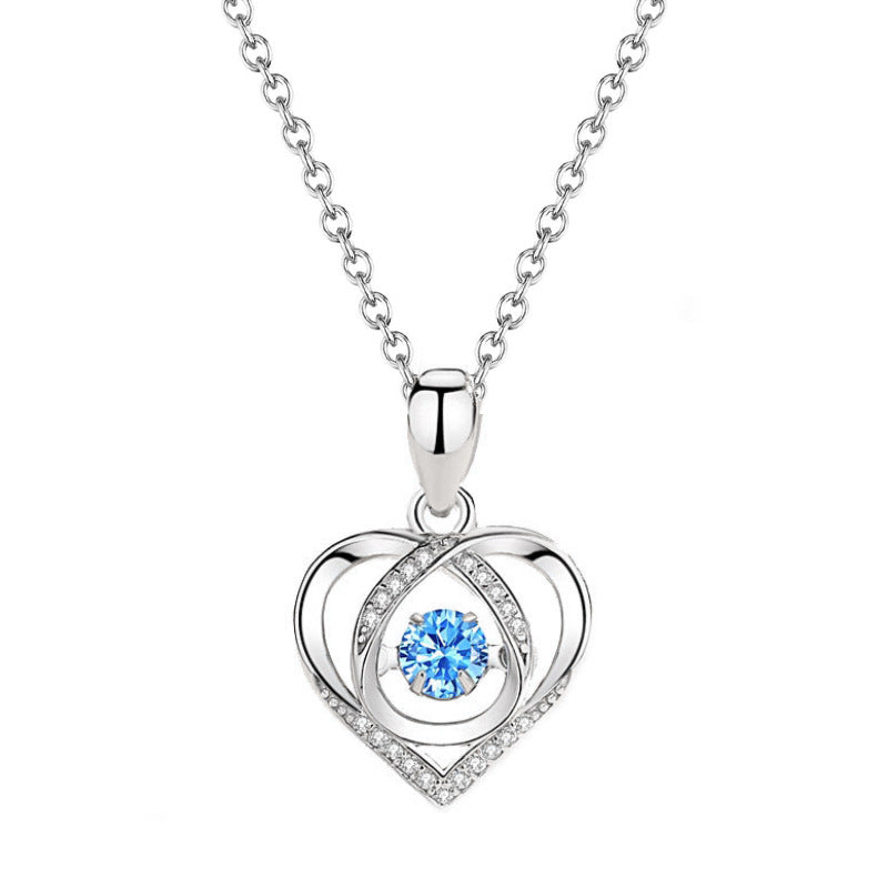 Women's Beating Heart Korean-style Valentine's Day Gift Pendant Necklace - 16th Avenue