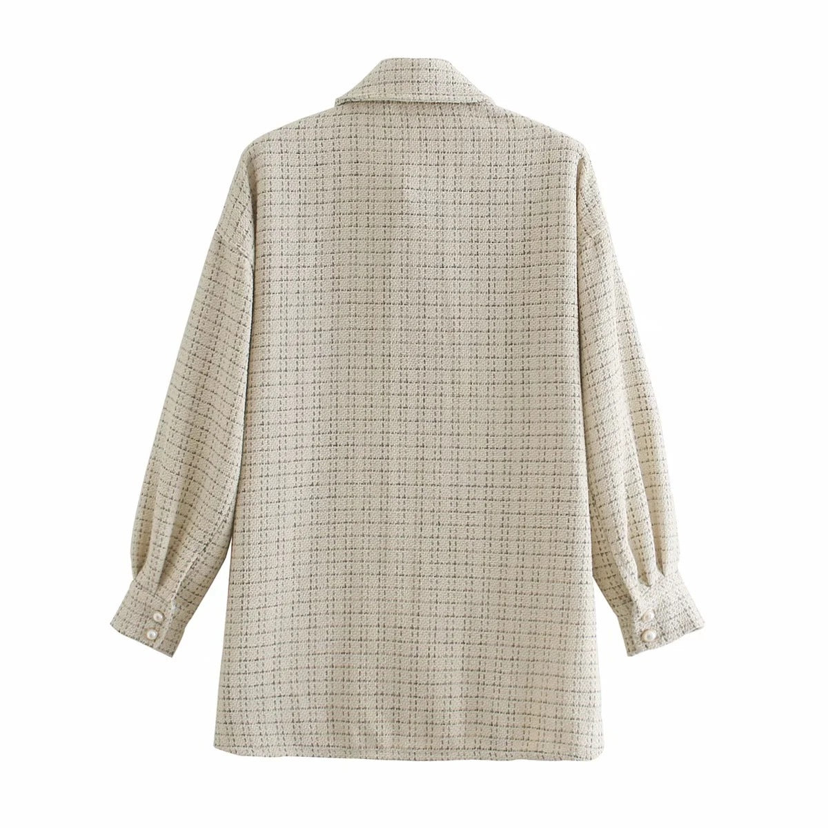 Women's Elegant Plaid Pattern Thick Autumn Winter Long Sleeve Coat