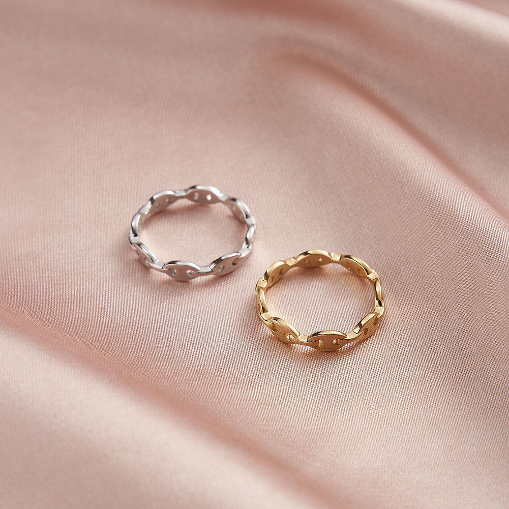 Index Finger Fashion Pig Nose-shaped Double Buckle Ring