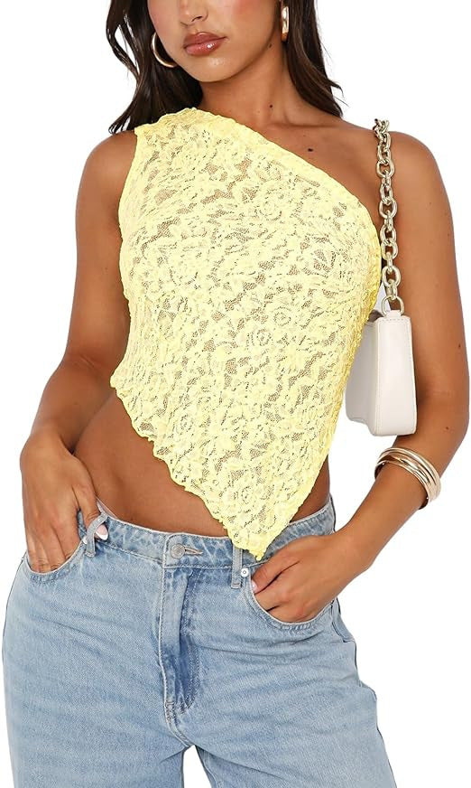 Ins Lace Backless Top Summer Solid Color Waistless Streetwear