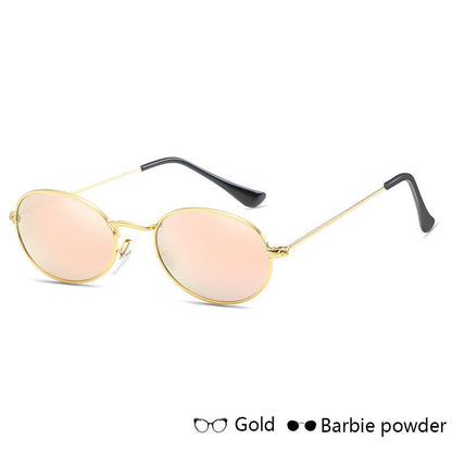 Women Fashion Metal frame Famous Oval Sunglasses - 16th Avenue