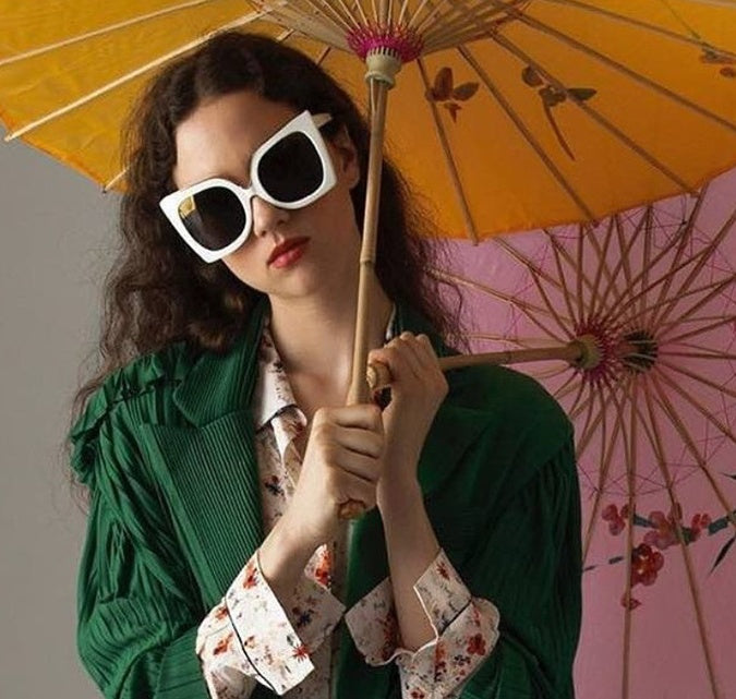 Women's Vintage Cat Eye Gradient Lens Sunglasses