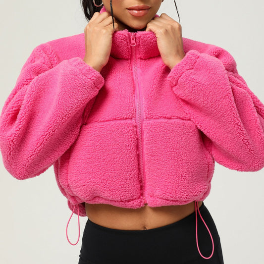 Sports And Leisure Autumn And Winter Thickening Plush Short Top Outdoor Sport Jacket