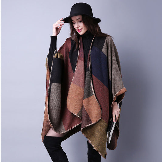 Fashion Autumn And Winter Versatile Lattice Ladies Travel Shawl Scarf