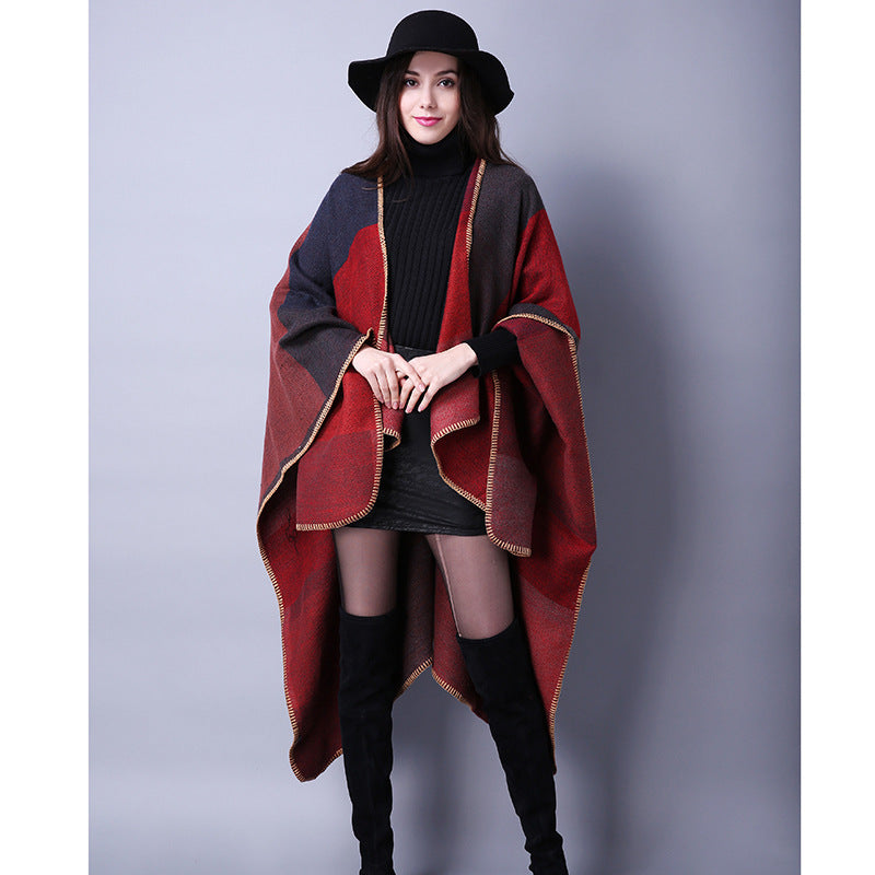 Fashion Autumn And Winter Versatile Lattice Ladies Travel Shawl Scarf