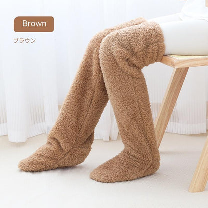 Over Knee High Fuzzy Long Fall Winter Indoor Socks