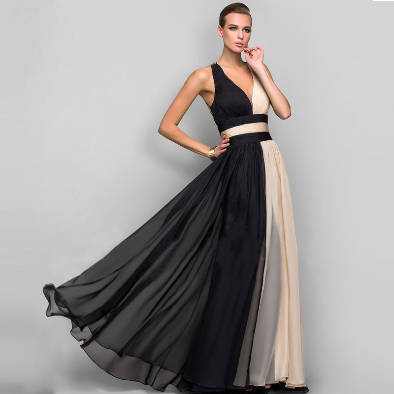 European and American fashion V-neck backless dress - 16th Avenue
