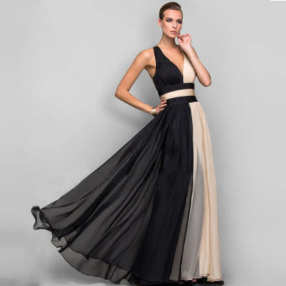 European and American fashion V-neck backless dress - 16th Avenue