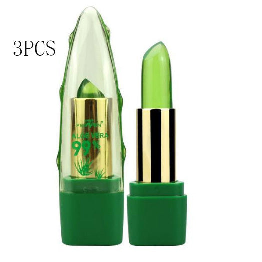 Aloe Vera Gel Color Changing Lipstick Gloss Anti-drying Desalination Lip Balm