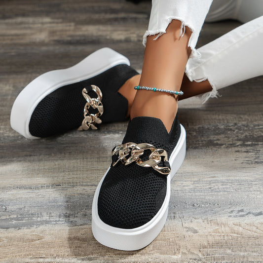 Women Chain Breathable Mesh Shoes