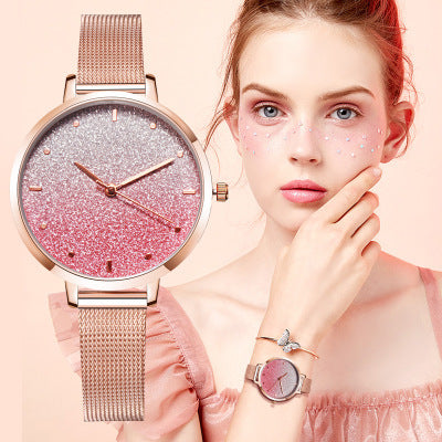 Women's Starry Quartz Mesh Watch