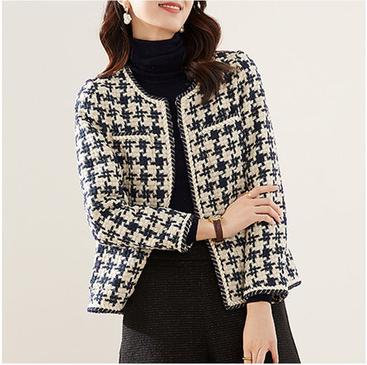 Houndstooth Small Fragrance Women's Jacket