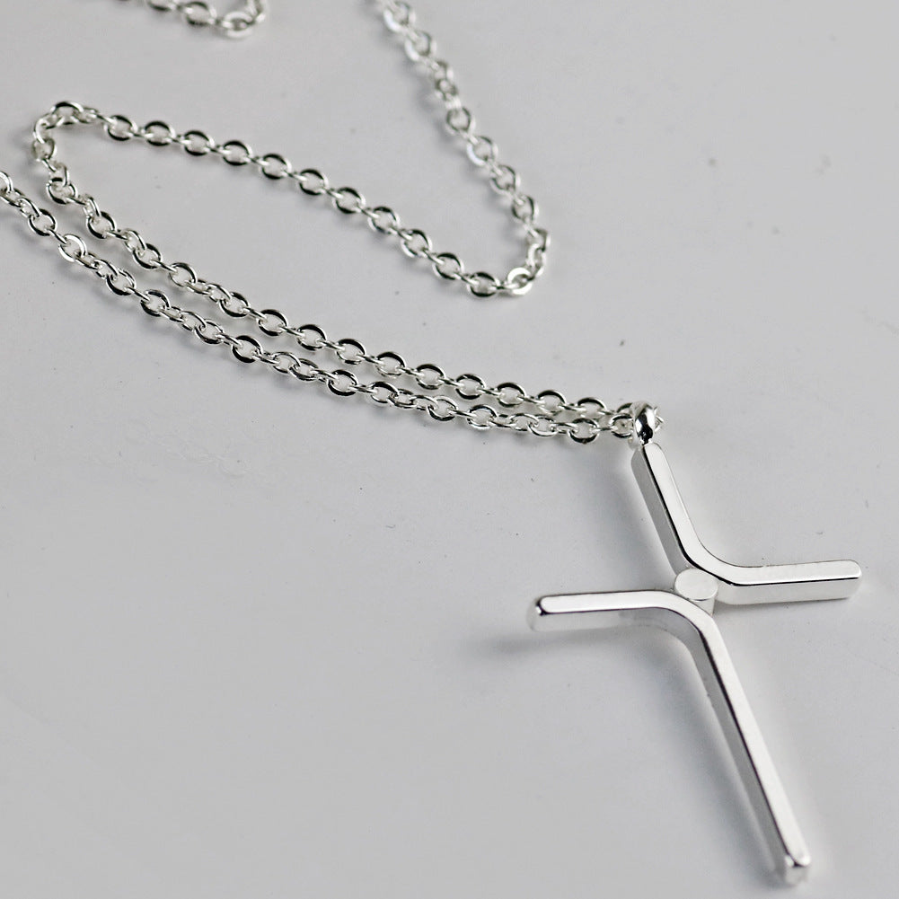 Cross Pendant New Simple Titanium Steel Plating Necklace