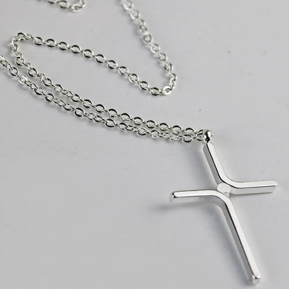 Cross Pendant New Simple Titanium Steel Plating Necklace - 16th Avenue
