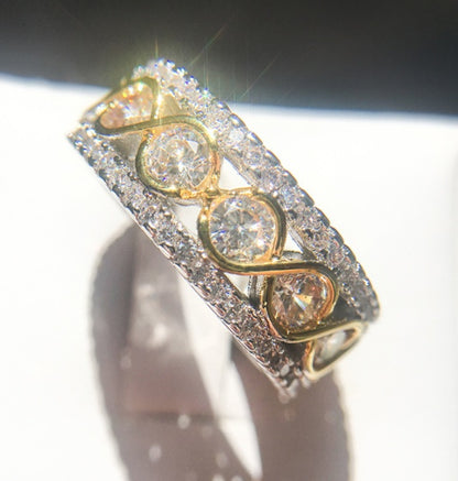 Elegant Female Zircon Stone Ring Finger Ring - 16th Avenue