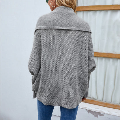 Loose Knitted Large Lapel Cardigan Autumn And Winter Fashion Sweater For Women - 16th Avenue