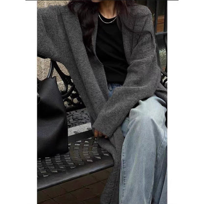 Women's Cardigan Loose Plus Size Fall Maxi Coat