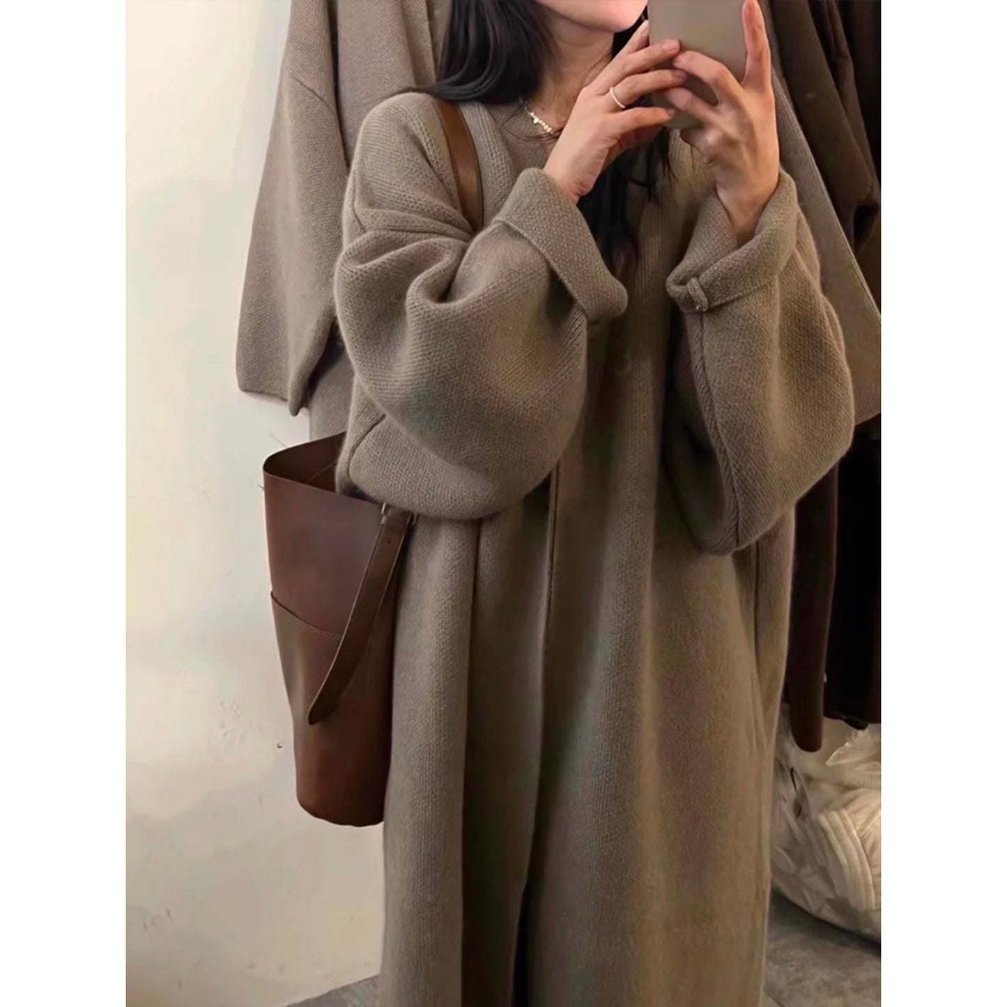 Women's Cardigan Loose Plus Size Fall Maxi Coat