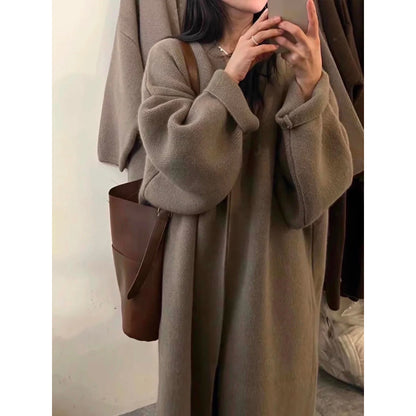 Women's Cardigan Loose Plus Size Fall Maxi Coat