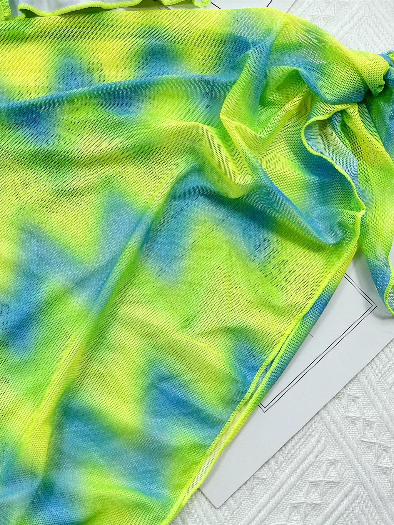 Women's Tie Dyed Outer Single Swimsuit Bikini