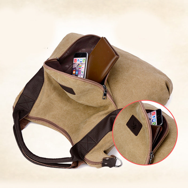 Women's Minimalist Retro Shoulder Crossbody Vintage Canvas Bag
