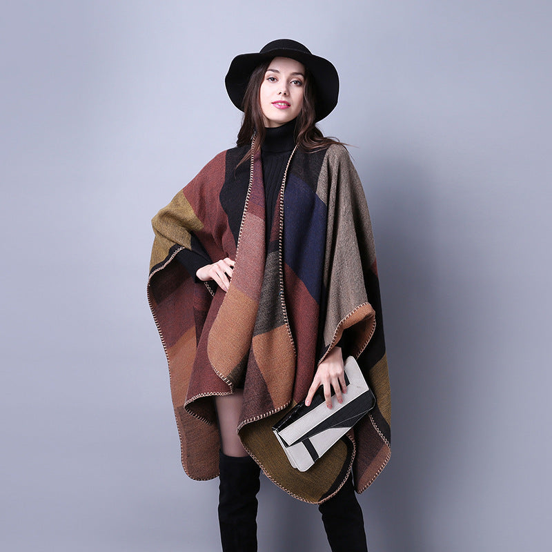 Fashion Autumn And Winter Versatile Lattice Ladies Travel Shawl Scarf