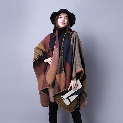 Fashion Autumn And Winter Versatile Lattice Ladies Travel Shawl Scarf