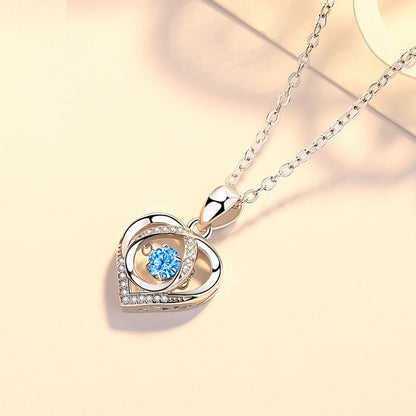 Women's Beating Heart Korean-style Valentine's Day Gift Pendant Necklace - 16th Avenue