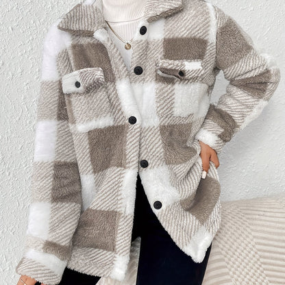 16th Avenue High Elastic Plush Fall Winter Jacket - Women's Fashion - Women's Clothing - Jackets & Coats - Down Coats