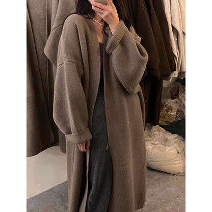 Women's Cardigan Loose Plus Size Fall Maxi Coat