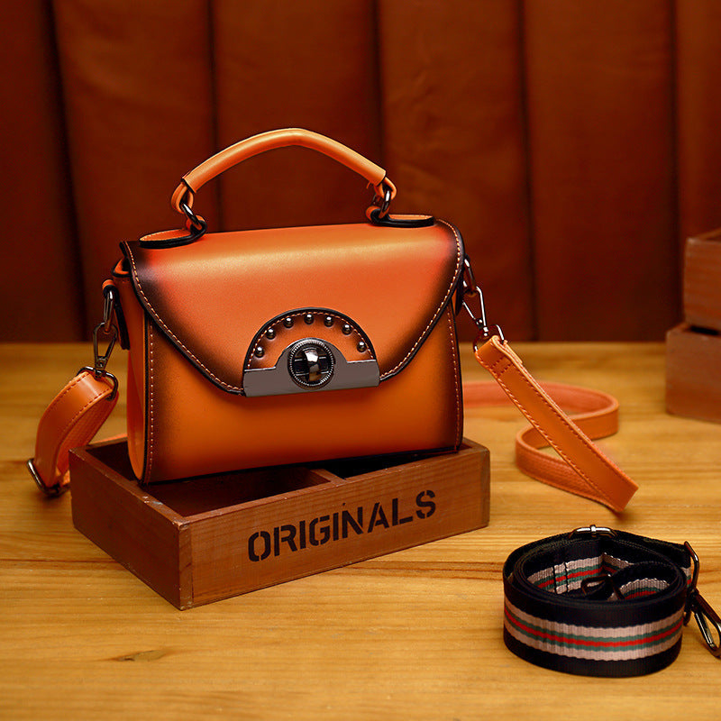 SMART SWWY Women Genuine Leather Mini Vintage Shoulder Bag