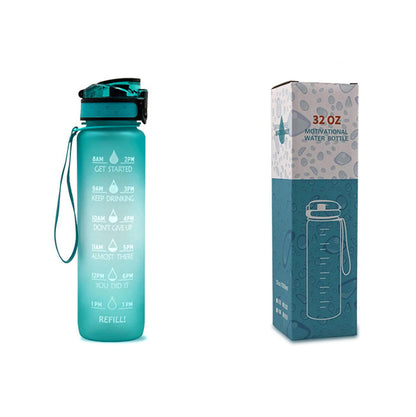 Sports Fitness 1L Tritan Water Bottle With Motivational Time Marker - 16th Avenue