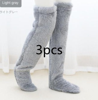 Over Knee High Fuzzy Long Fall Winter Indoor Socks