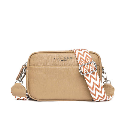 Fashion Shoulder Bag With Rhombus Embroidered Strap - 16th Avenue