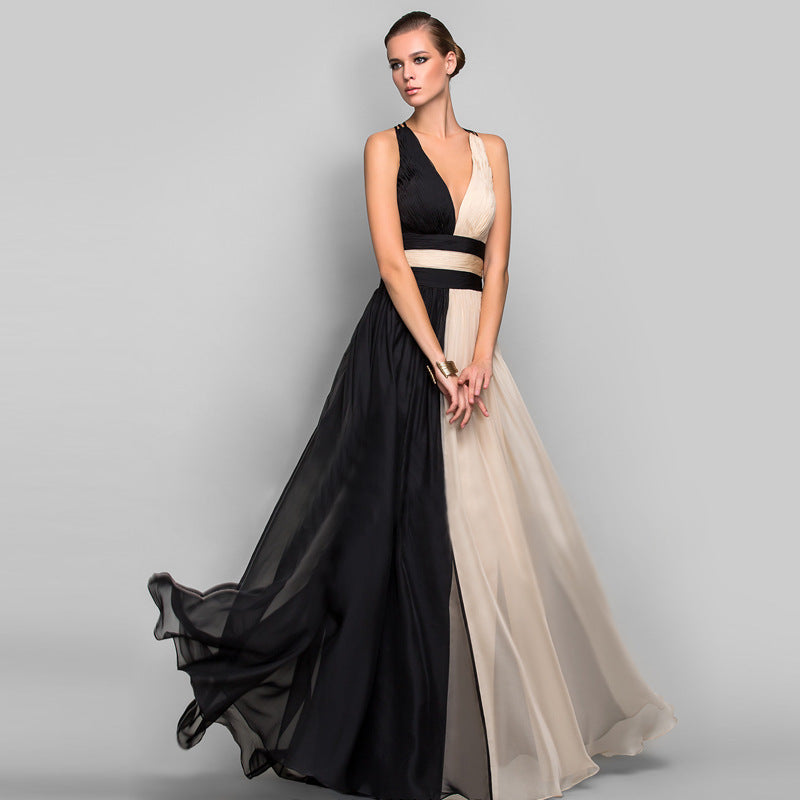 European and American fashion V-neck backless dress - 16th Avenue