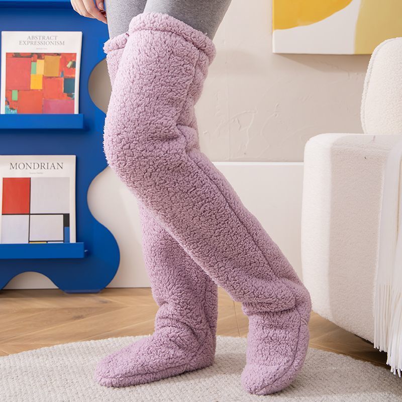 Over Knee High Fuzzy Long Fall Winter Indoor Socks