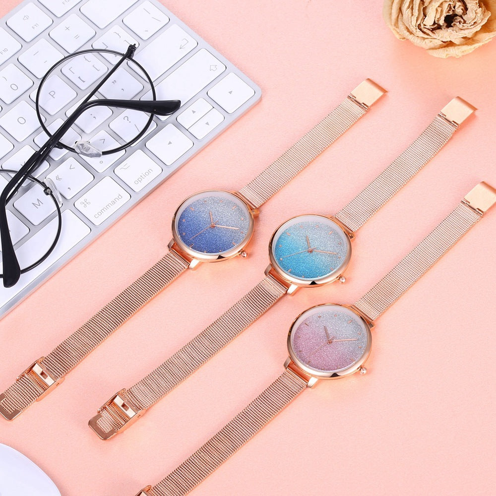 Women's Starry Quartz Mesh Watch