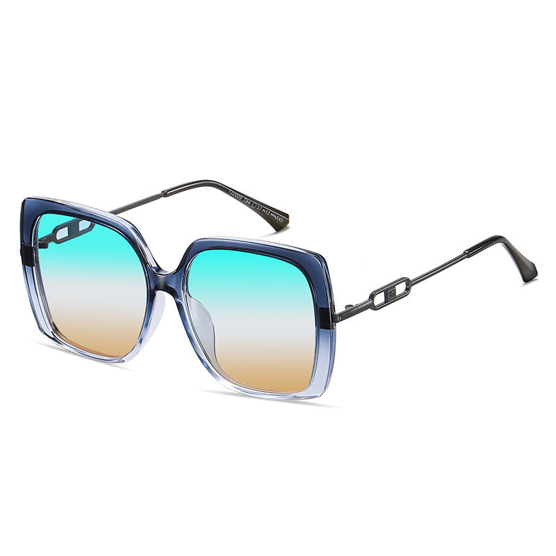 Large Metal Framed Driving Polarized Sunglasses