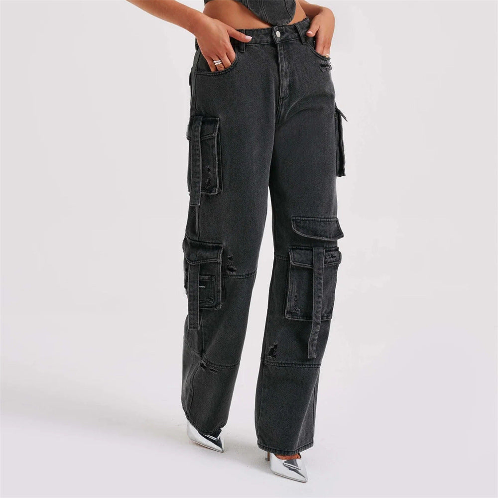 Women's Low Waist Pants | Women's Stitching Jeans Pants | 16th Avenue