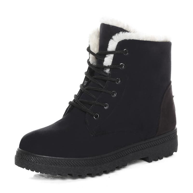 Winter Snow Boots With Warm Plush Ankle