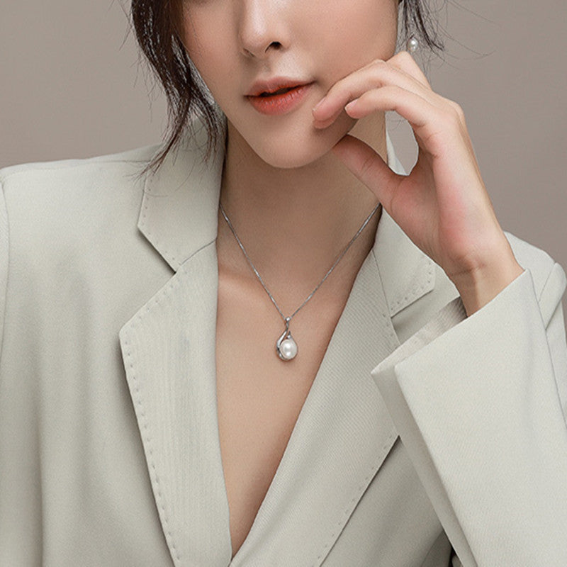 S925 Silver Natural Freshwater Luxury Pearl Necklace