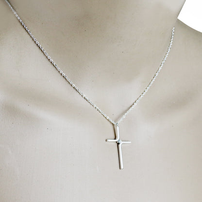 Cross Pendant New Simple Titanium Steel Plating Necklace - 16th Avenue