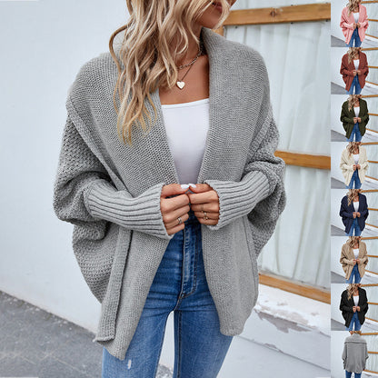 Loose Knitted Large Lapel Cardigan Autumn And Winter Fashion Sweater For Women - 16th Avenue